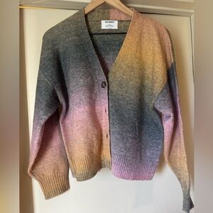 Old Navy Women's Gradient Cardigan in Gray, Pink, and Orange
